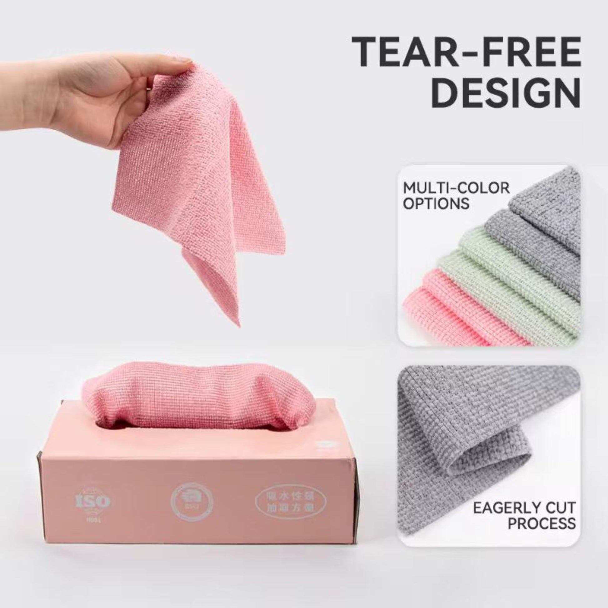 5 PCS Kitchen paper towel/dishcloth/microfiber cleaning cloths | Lint-free | Reusable for home, kitchen, car | Strong water absorption, washable | No streaks, ideal for dishes, glasses, and countertops - Image 8