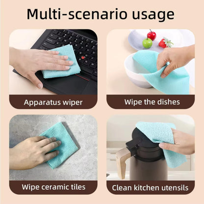 5 PCS Kitchen paper towel/dishcloth/microfiber cleaning cloths | Lint-free | Reusable for home, kitchen, car | Strong water absorption, washable | No streaks, ideal for dishes, glasses, and countertops - Image 4