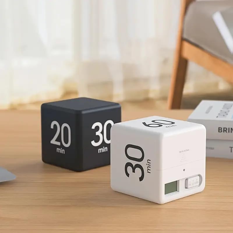Kitchen Timer - Timer - Cube Timer - Flip Timer - Digital Kitchen Timer - Pomodoro Timer - Time Management - Study Timer - Visual Timer - Kitchen Timer - Countdown - Desk Accessories - Kitchen Timers - Gravity Timer - Red - 1 Piece - Image 2