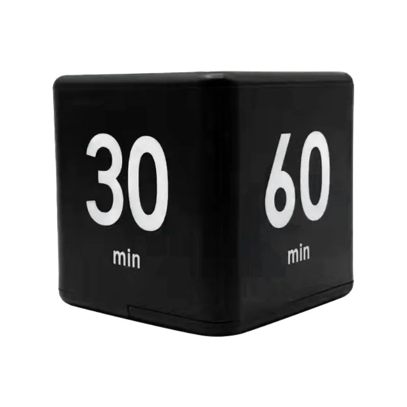 1 Piece Digital Flip Cube Timer with Gravity Sensor and Preset Countdown Settings for Cooking, Study, Work and Time Management, Black