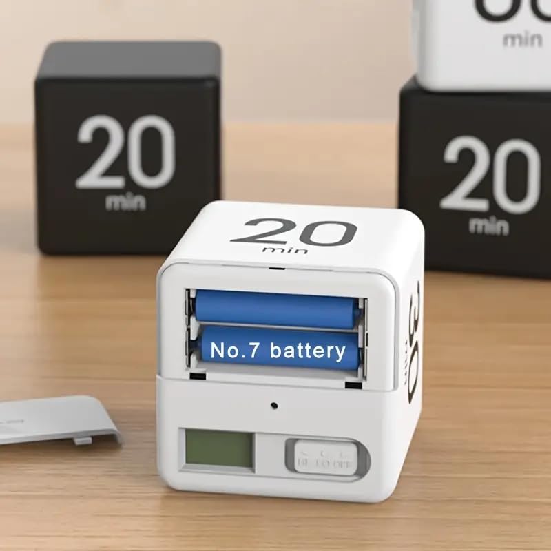 Kitchen Timer - Timer - Cube Timer - Flip Timer - Digital Kitchen Timer - Pomodoro Timer - Time Management - Study Timer - Visual Timer - Kitchen Timer - Countdown - Desk Accessories - Kitchen Timers - Gravity Timer - Black - 1 Piece - Image 3