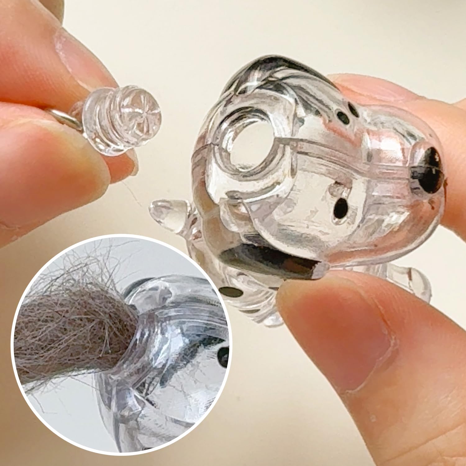 Keychain - Pet Hair - Storage Box - Pendants - Capsule Toy - Dog Hair Capsule - Memorial Pendant - Bag Keychain - Pendants - Memory Capsule Pendant - Cat Hair Collection - DIY - 1 Piece - Image 6