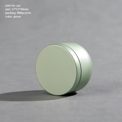 Tea Box - Portable Mini Tea Caddy, Large Tea Storage Container, Small Round Tin Coffee Caddy