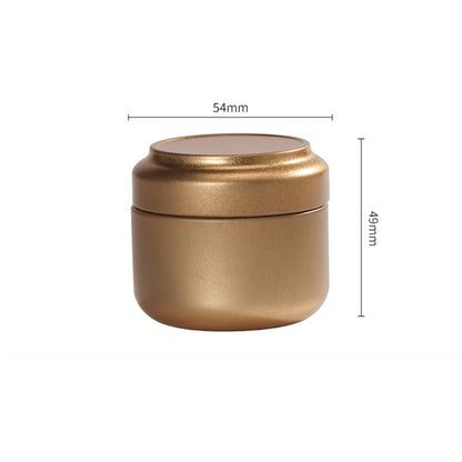 Tea Box - Portable Mini Tea Caddy, Large Tea Storage Container, Small Round Tin Coffee Caddy - Image 2