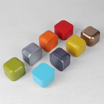 Tea box - Square tin container, tea caddy, metal candy box - Image 4