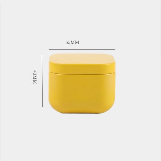 Square Metal Tea Caddy with Secure Lid for Loose Leaf Tea, Coffee, Sweets and Small Dry Goods, Compact Kitchen Storage Tin, Light Pink - Image 2