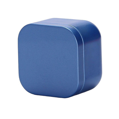 Tea box - Square tin container, tea caddy, metal candy box