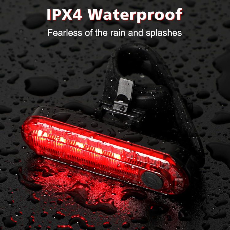 Rear Light Bike - 2 Pack USB Rechargeable Bicycle Tail Lights, Waterproof Safety Warning Lights, Mountain Bike Accessories for Night Cycling - Image 5