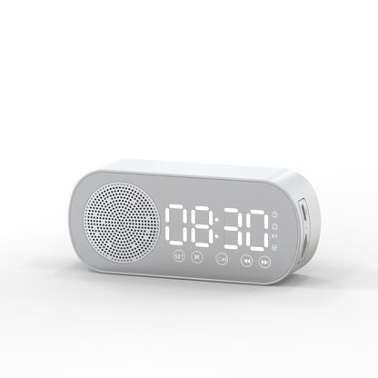 Alarm clock radio - mains powered alarm clock radio - child's alarm clock - digital alarm clocks - analog alarm clock - digital alarm clock - digital bedroom alarm clock - Bluetooth speaker - speaker - mirror with light - portable radio - white - 1 piece