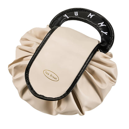 Women's Toiletry Bag - Make Up Bag - Lazy Bag - Cosmetic Organizer - Travel Toiletry Bag - Travel Organizer - Make Up Bag - Water-Repellent - Large Capacity - Beige - 1 Piece