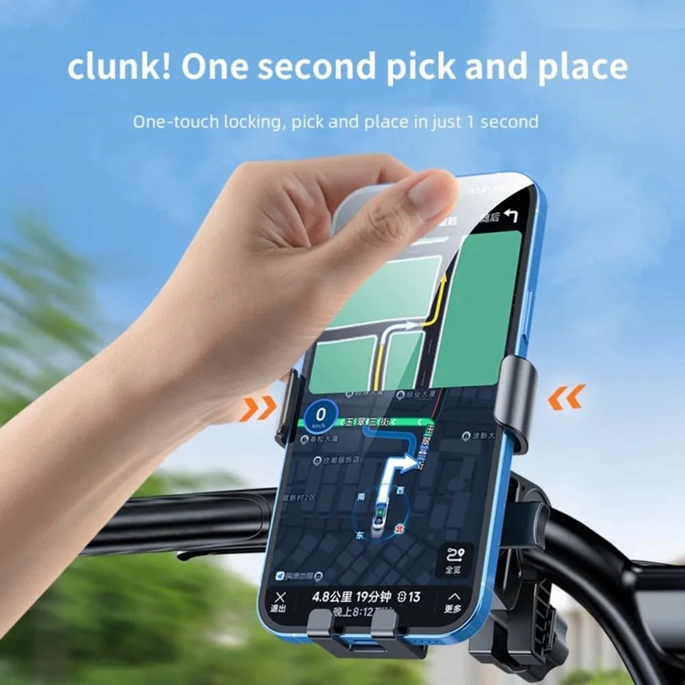 Bicycle Phone Holder - Universal - Shock and Vibration Protection Bicycle/Motorcycle/Scooter/ATV - Phone Stand - Smartphone Holder - 360 Degree Rotatable - Pink - Image 5