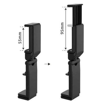 Phone Holder Desk - Tablet Holder - Smartphone Stand - Foldable - Adjustable - Universal - Desk Accessories - Phone Stand - Compact - Travel - Black - 1 piece - Image 3