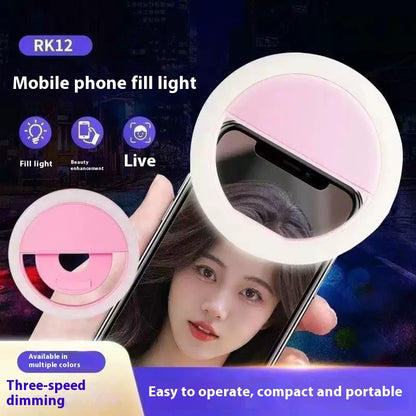 LED Ring Light 85mm - Universal & Adjustable - Selfie Ring Light for Phone - Selfie Ring Light for Streaming - Makeup Lamp Round Light - Portable Ring Light - Cheap Studio Lamp - Image 3