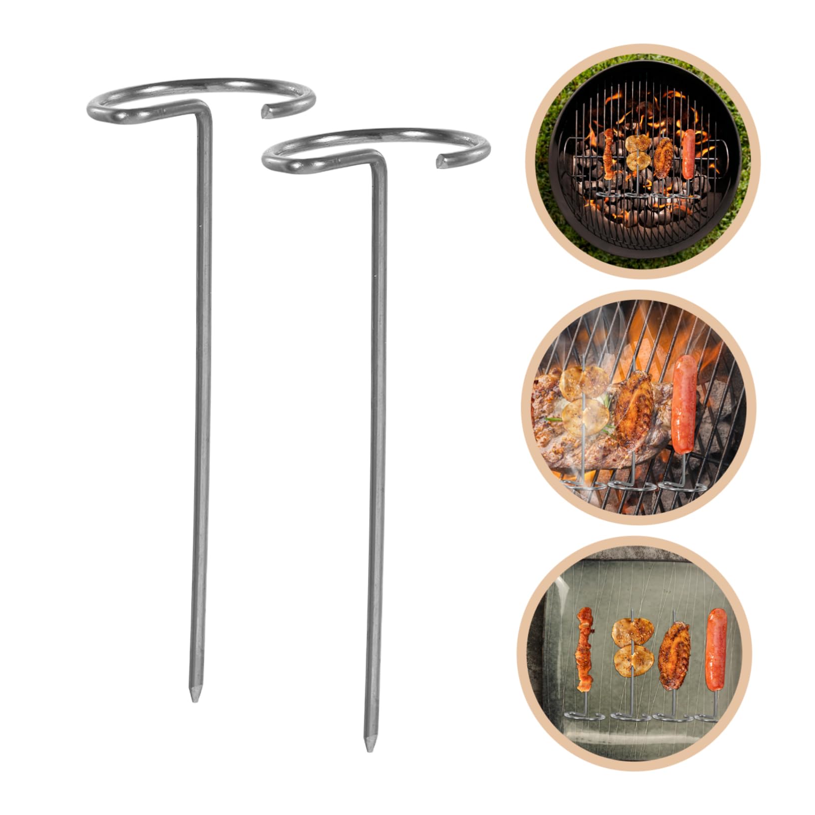 BBQ Skewers - Meat Pins - Satay Sticks Stainless Steel - Barbecue Accessories - Shashlik Skewers - Grill Skewers - Kebab Skewers - Reusable - Stainless Steel - Metal Skewers - 10 pieces - Image 8