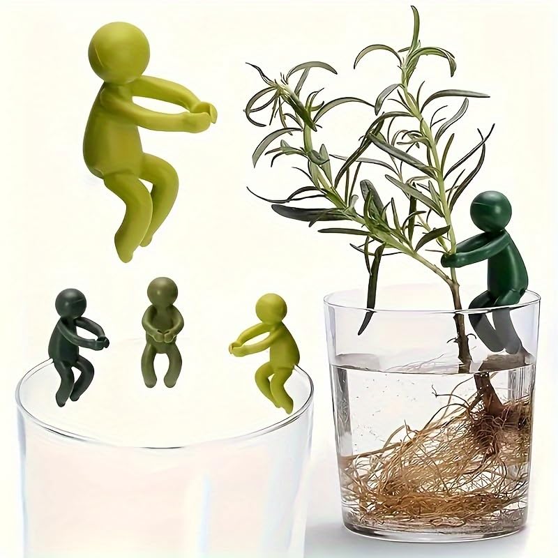 Plant Clamps - Flower Support - Plant Support - Vase Decoration - Stem Holder - Plant Clips - Climbing Aid Plants - Flower Holder - Funny Figurines - Houseplant Accessories - Flower Arranging - Cut Flowers - Green - Set of Plant Ties - 3 pieces - Image 3