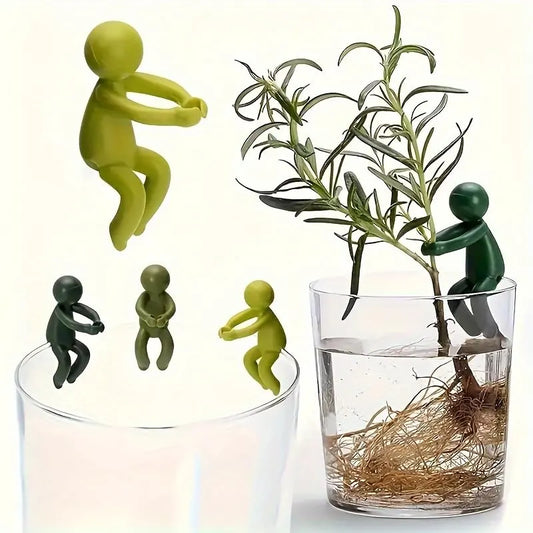 3 Pieces Plant Support Clips for Climbing Stems and Cut Flowers, Reusable Garden Ties for Indoor Plants, Vases and Flower Arranging, Green - Image 3
