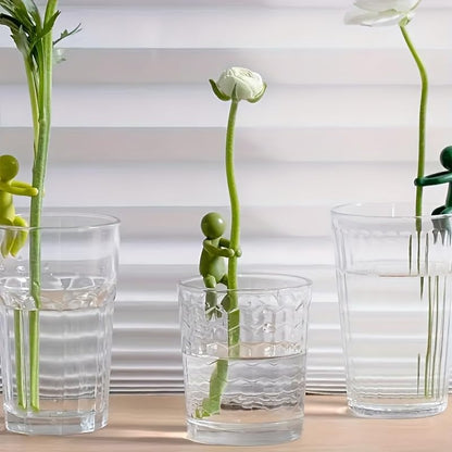 Plant Clamps - Flower Support - Plant Support - Vase Decoration - Stem Holder - Plant Clips - Climbing Aid Plants - Flower Holder - Funny Figurines - Houseplant Accessories - Flower Arranging - Cut Flowers - Green - Set of Plant Ties - 3 pieces - Image 4