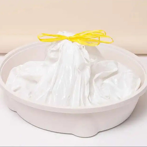 Cat Litter Bags - Cat Litter Liner - Cat Litter Bags - With Drawstring - Extra Strong - Cat Litter Bags - Hygiene - Leakproof - Thick Plastic Bags - Cat Accessories - Cleaning - Universal - Large Size - Tear-resistant - White - 3 pieces - Image 3