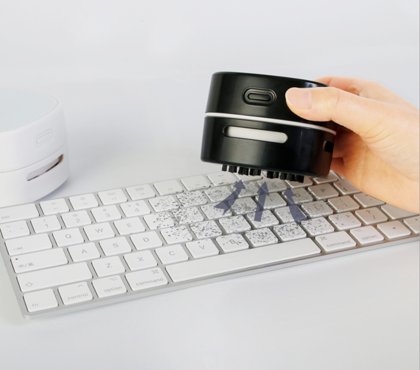 Desk Vacuum Cleaner - Mini Vacuum Cleaner - Table Vacuum Cleaner - Handheld Vacuum Cleaner - Wireless Charger - 2 in 1 - USB Rechargeable - Portable Vacuum Cleaner - Desk Accessories - Gadget - Keyboard Cleaner - Compact - Phone Charger - White - 1 Piece - Image 2