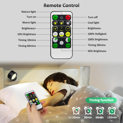 Night Light - Table Lamp - Bedside Lamp - Mood Lamp - Wireless Table Lamp - Rechargeable Lamp - LED Night Lamp - Touch Lamp - Dimmable Lamp - Desk Lamp - Mood Lighting - Portable Lamp - Bedroom Lamp - Modern Design - USB Rechargeable - Black - 1 Piece - Image 4