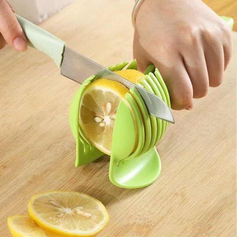Onion Cutter - Tomato Cutter - Vegetable Cutter - Onion Comb - Cutting Aid - Potato Cutter - Kitchen Accessories - Lemon Cutter - Vegetable Holder - Fruit Cutter - Handy Kitchen Tools - Cutting Tools - Green - 1 Piece - Image 6