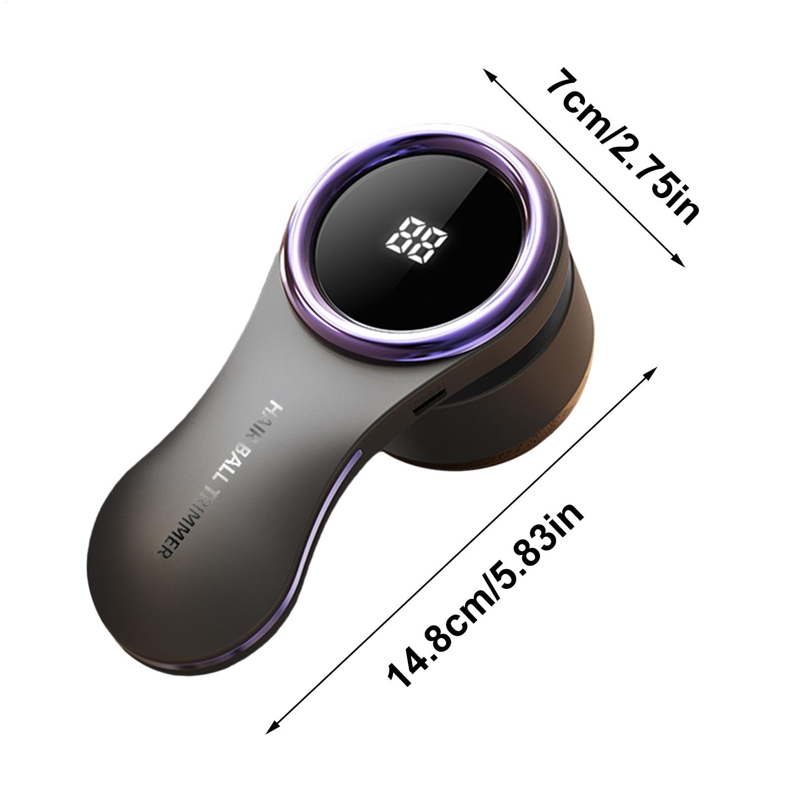 Lint Remover - Lint Trimmer - Lint Remover - Electric Lint Remover - Clothes Roller - Lint Brush - Rechargeable - LED Display - Cordless - Clothes Shaving - Lint Removal - Wool Comb - Large Head - Black - 1 Piece - Image 5