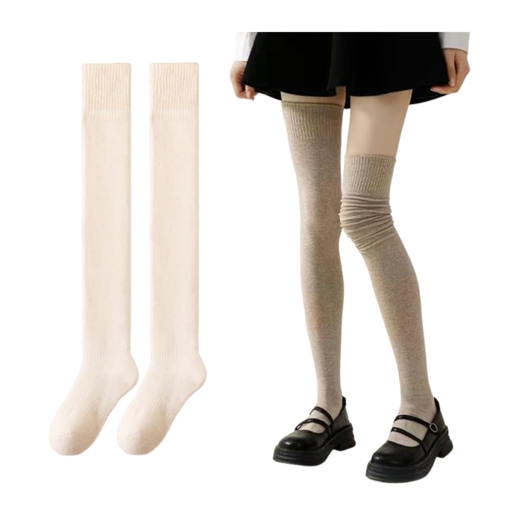 Overknee Socks Women - Knee Socks - Long Socks - Thigh High Socks - Leg Warmers - Winter Socks - Stockings - High Socks - Cotton Socks - Warm Socks - Long Knee Socks - Legwear - Women's Socks - House Socks - Multicolor - 5 Pairs - Image 2