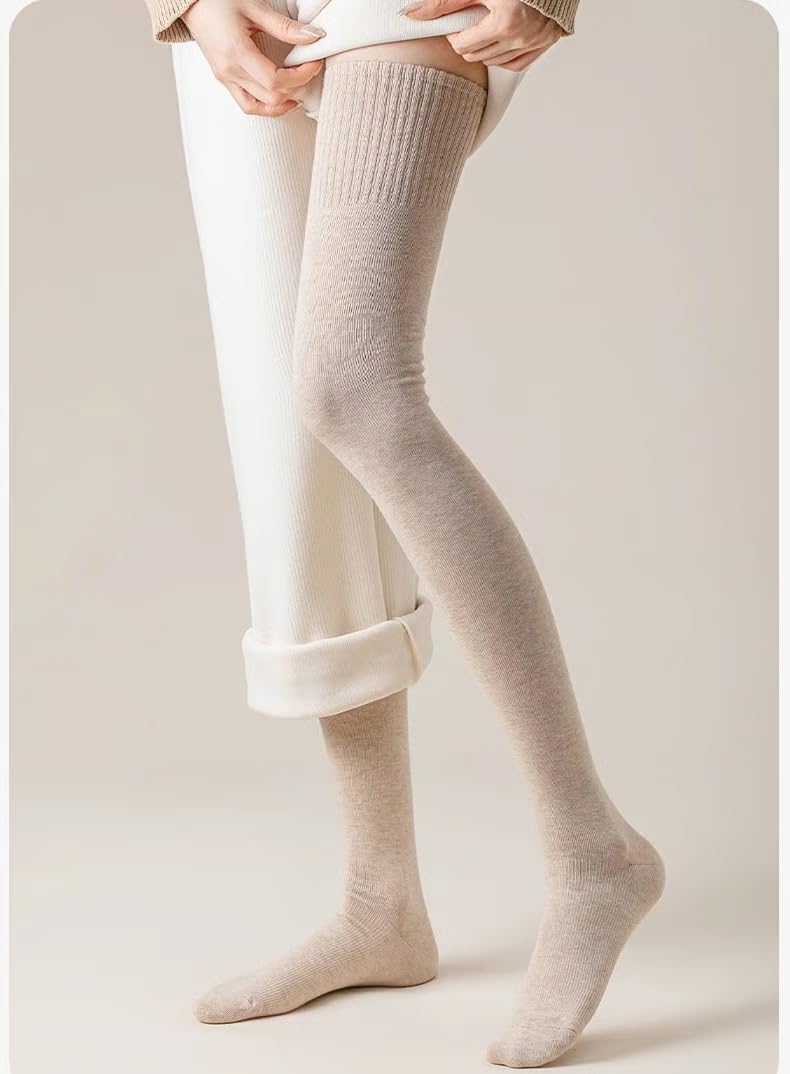 Overknee Socks Women - Knee Socks - Long Socks - Thigh High Socks - Leg Warmers - Winter Socks - Stockings - High Socks - Cotton Socks - Warm Socks - Long Knee Socks - Legwear - Women's Socks - House Socks - Multicolor - 5 Pairs - Image 6