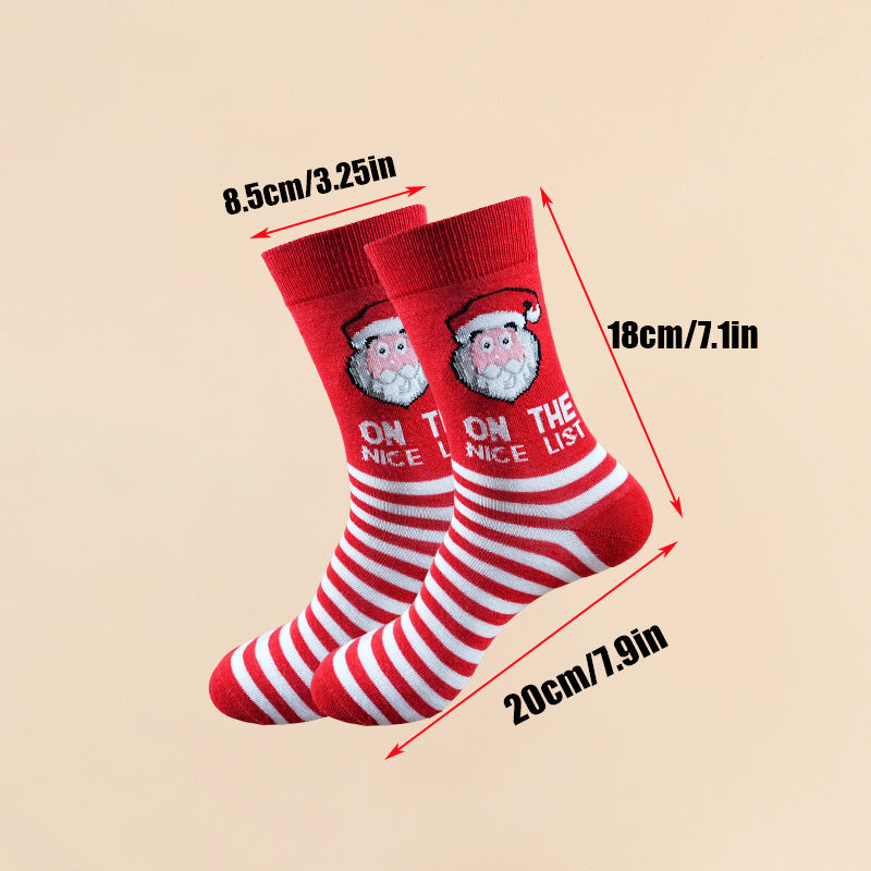 Christmas Socks - Ugly Christmas Socks - Funny Socks - Santa Claus - Reindeer - Snowman - Snowflake - Printed Socks - Christmas Gift - Women's Socks - Men's Socks - Cotton - Winter Socks - Christmas Clothing - Multicolor - 6 Pairs - Image 4