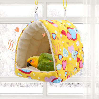 Bird Hammock - Sleeping Nest Bird - Bird Tent - Bird Cage Accessories - Parrot Toys - Parakeet Toys - Hammock - Plush House - Lovebird - Cockatiel - Canary - Sleeping Bag - Yellow - 1 Piece - Image 4