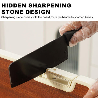 Double-sided cutting board - Serving board - Drinks board - Wooden cutting board - Kitchen board - Cheese board - Bread board - Meat board - Tapas board - Wooden cutting board - Chopping block - Kitchen accessories - Hygienic - Dishwasher safe - Brown - 1 - Image 6