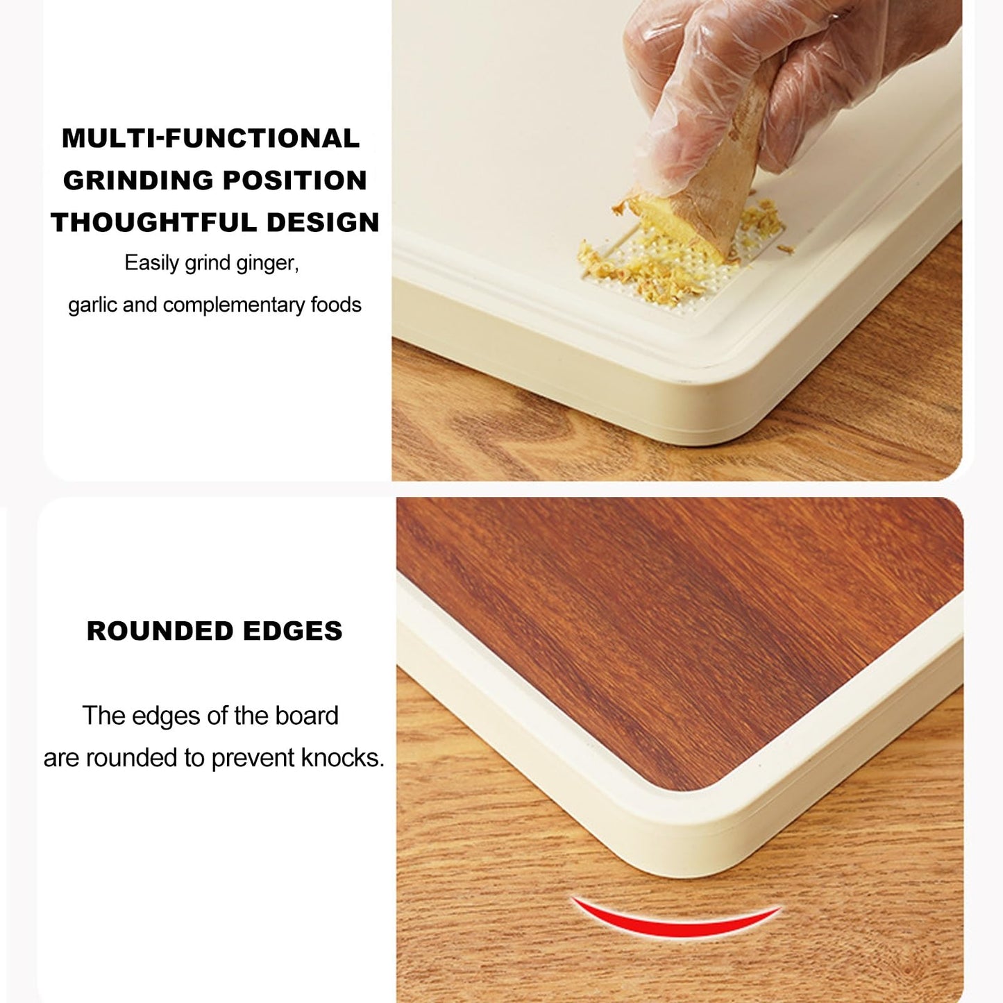Double-sided cutting board - Serving board - Drinks board - Wooden cutting board - Kitchen board - Cheese board - Bread board - Meat board - Tapas board - Wooden cutting board - Chopping block - Kitchen accessories - Hygienic - Dishwasher safe - Brown - 1 - Image 7