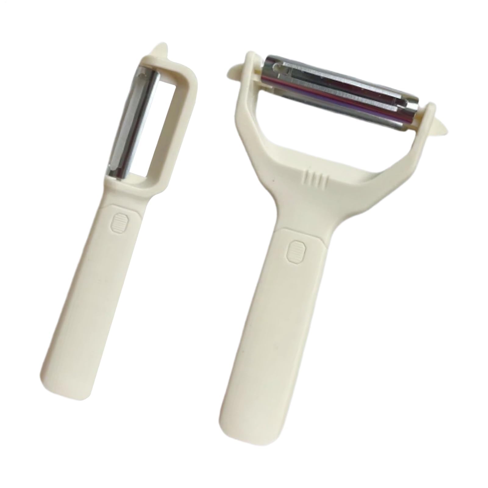 Peeler Set - Potato Peeler - Vegetable Peeler - Asparagus Peeler - Fruit Peeler - Paring Knives - Apple Peeler - Cucumber Peeler - Universal Peeler - Stainless Steel Blade - Kitchen Utensils - Kitchen Tools - Y Peeler - Beige - 2 Pieces - Image 3