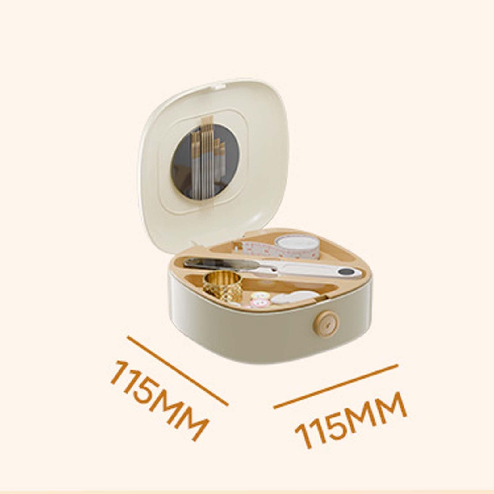Sewing Kit - Sewing Box - Sewing Thread - Sewing Supplies - Haberdashery - Travel Sewing Kit - Sewing Kit - Sewing Accessories - Clothing Repair Kit - Needles and Thread - Needle and Thread - Measuring Tape - Crafts - Sewing Case - Starter Kit - Beige - 1 - Image 5