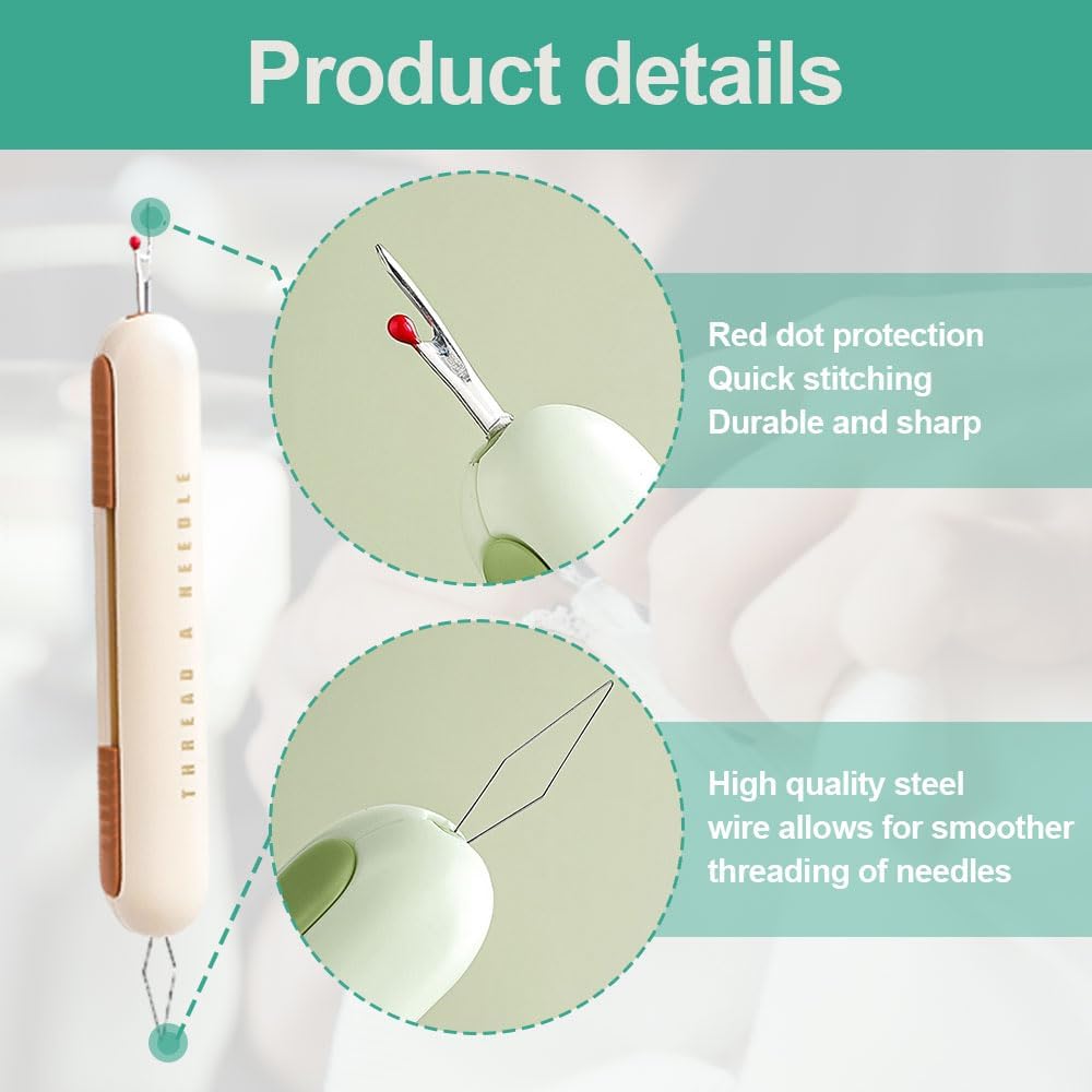 Seam ripper - Needle threader - Sewing supplies - Seam opener - Needle threader - Sewing supplies - Seam ripper - Needle threader - Clothing repair - Sewing tools - Sewing accessories - Embroidery - Sewing box filling - Needle and thread - Multicolor - 3  - Image 3