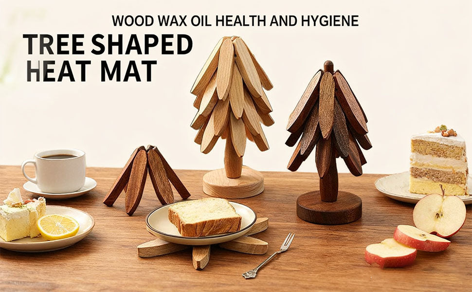 Wooden Coasters - Pan Coasters - Tree Coasters - Table Decoration - Home Accessories - Kitchen Accessories - Heat Resistant Coasters - Design Coasters - Wooden Decoration - Coasters - Glass Coasters - Brown - 2 Pieces - Image 8