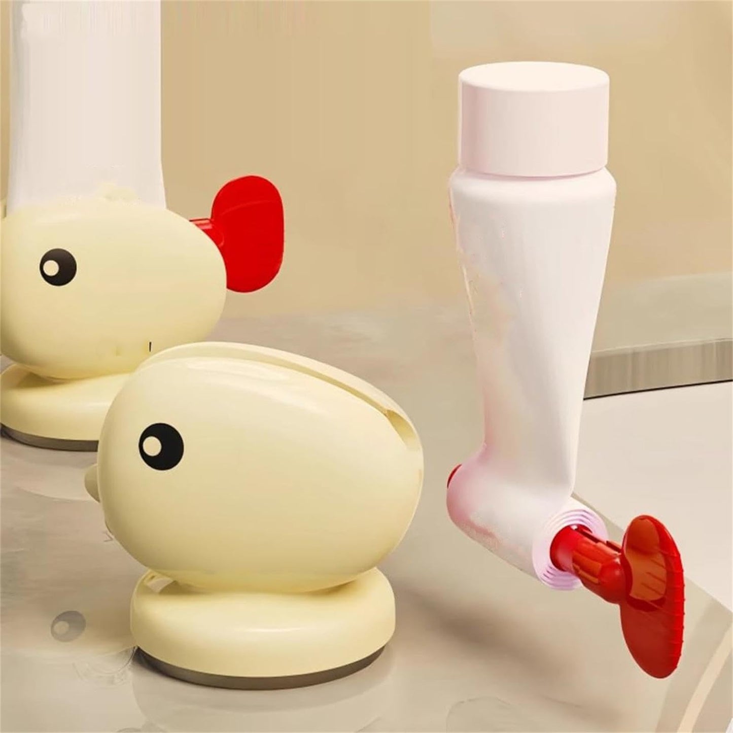 Toothpaste Squeezer - Tube Squeezer - Tube Roller - Toothpaste Holder - Tube Squeezer - Bathroom Accessories - Tube Press - Toothpaste Dispenser - Squeezer - Fish - Children - Bathroom Gadgets - Tube Key - Beige - 1 Piece - Image 6