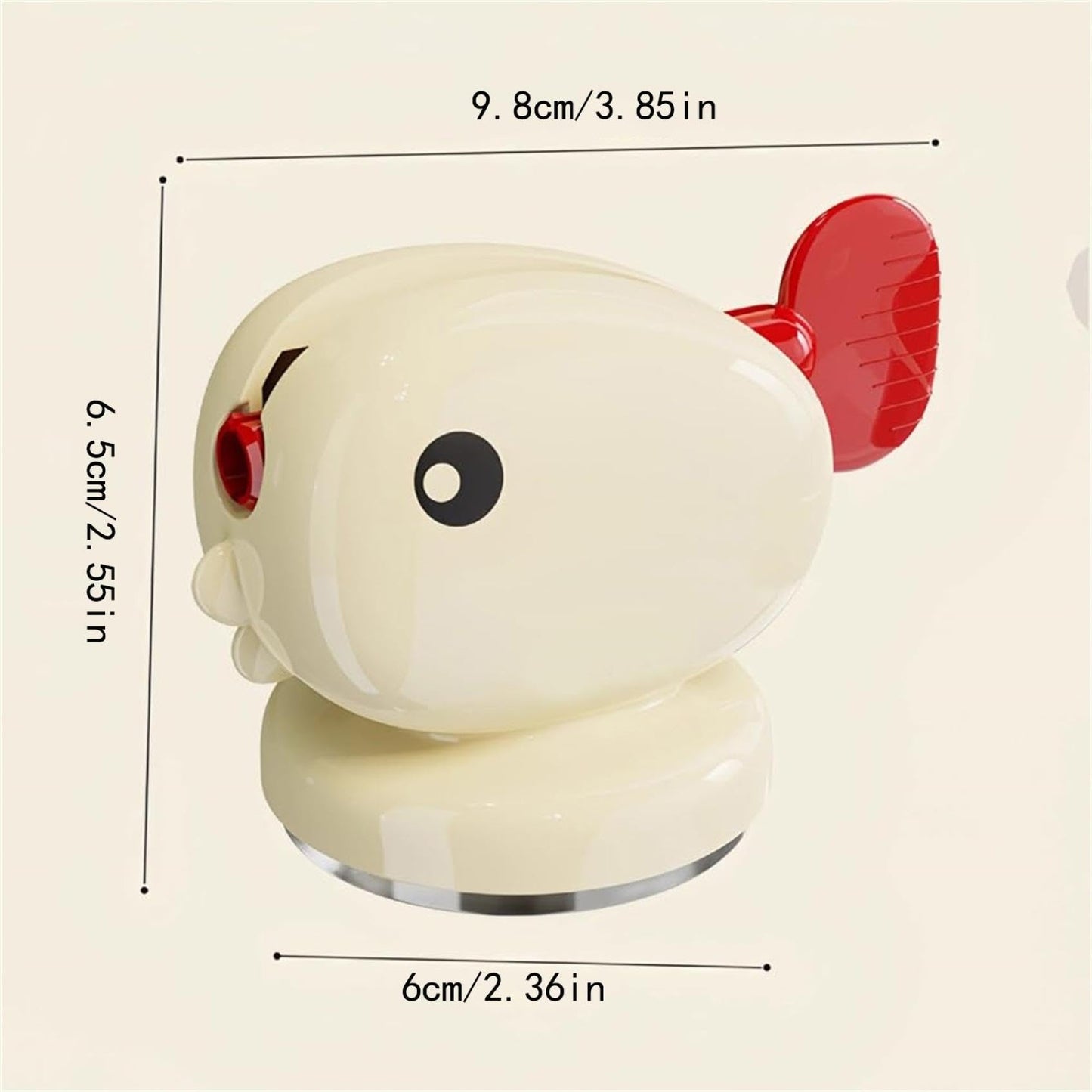 Toothpaste Squeezer - Tube Squeezer - Tube Roller - Toothpaste Holder - Tube Squeezer - Bathroom Accessories - Tube Press - Toothpaste Dispenser - Squeezer - Fish - Children - Bathroom Gadgets - Tube Key - Beige - 1 Piece - Image 8