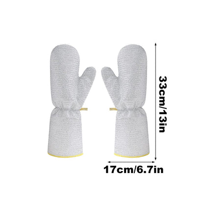 Oven Mitts - BBQ Gloves - Heat Resistant Oven Gloves - Barbecue Accessories - Pot Holders - Kitchen Gloves - Grill Gloves - Cooking Gloves - Baking Utensils - Kitchen Utensils - Non-Slip - Heat Resistant Gloves - Gray - 2 Pieces - Image 2