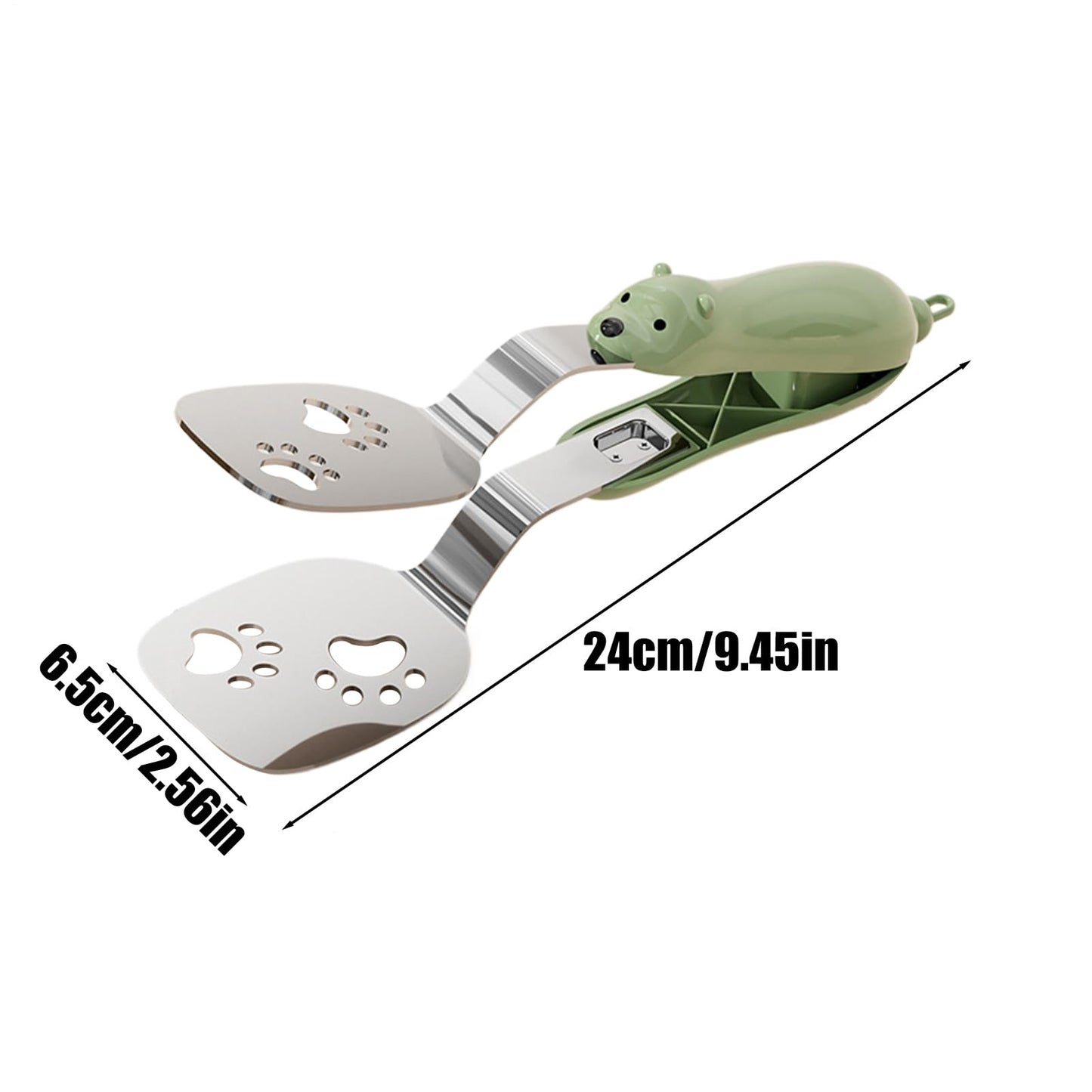 Kitchen Tongs - Spatula - BBQ Tongs - Meat Tongs - Kitchen Utensils - Kitchen Accessories - Grill Tongs - Spatula - Funny Gadgets - Cooking Utensils - Serving Tongs - Kitchen Tools - Original Gift - Green - 1 Piece - Image 2