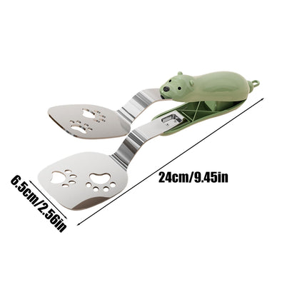 Kitchen Tongs - Spatula - BBQ Tongs - Meat Tongs - Kitchen Utensils - Kitchen Accessories - Grill Tongs - Spatula - Funny Gadgets - Cooking Utensils - Serving Tongs - Kitchen Tools - Original Gift - Green - 1 Piece - Image 2