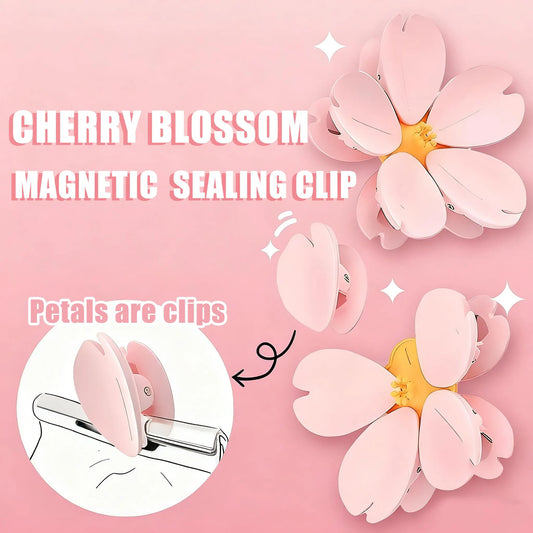 Fridge Magnets - Magnetic Clips - Cherry Blossom - Whiteboard Magnets - Closure Clips - Food Clips - Memo Holder - Flower Decoration - Kitchen Accessories - Pocket Clips - Office Supplies - Blackboard Magnets - Pink - 1 Piece - Image 2