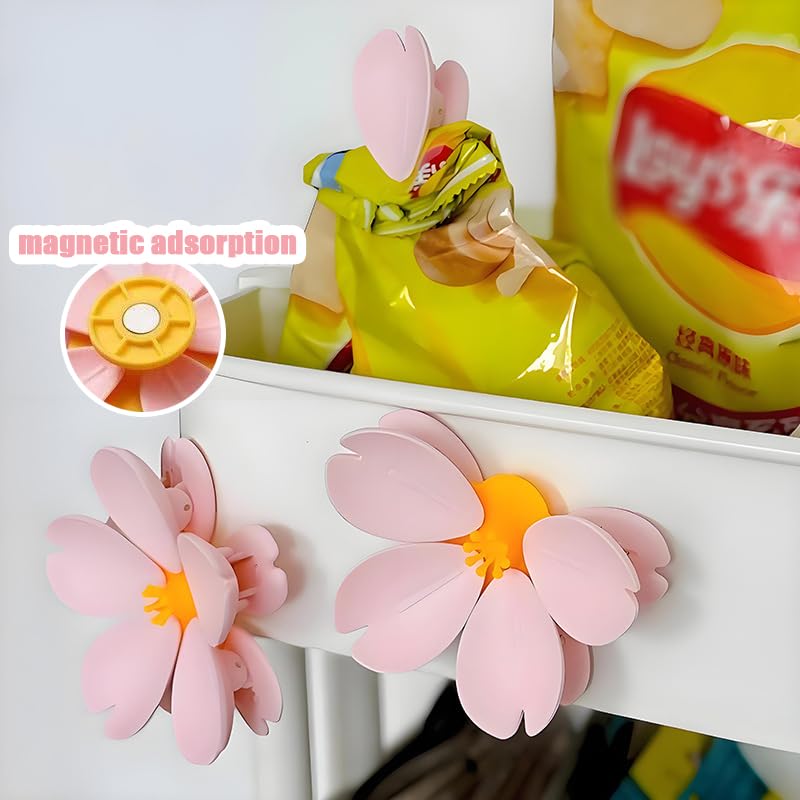 Fridge Magnets - Magnetic Clips - Cherry Blossom - Whiteboard Magnets - Closure Clips - Food Clips - Memo Holder - Flower Decoration - Kitchen Accessories - Pocket Clips - Office Supplies - Blackboard Magnets - Pink - 1 Piece - Image 5