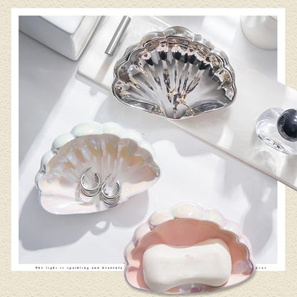Soap Dish Shell - Soap Holder - Soap Dish - Bathroom Accessories - Jewelry Dish - Toilet Furnishings - Storage Dish - Home Decoration - Key Tray - Make Up Sponge Holder - Luxury Bathroom Interior - Gift Tip - Mother of Pearl White - 1 Piece - Image 2