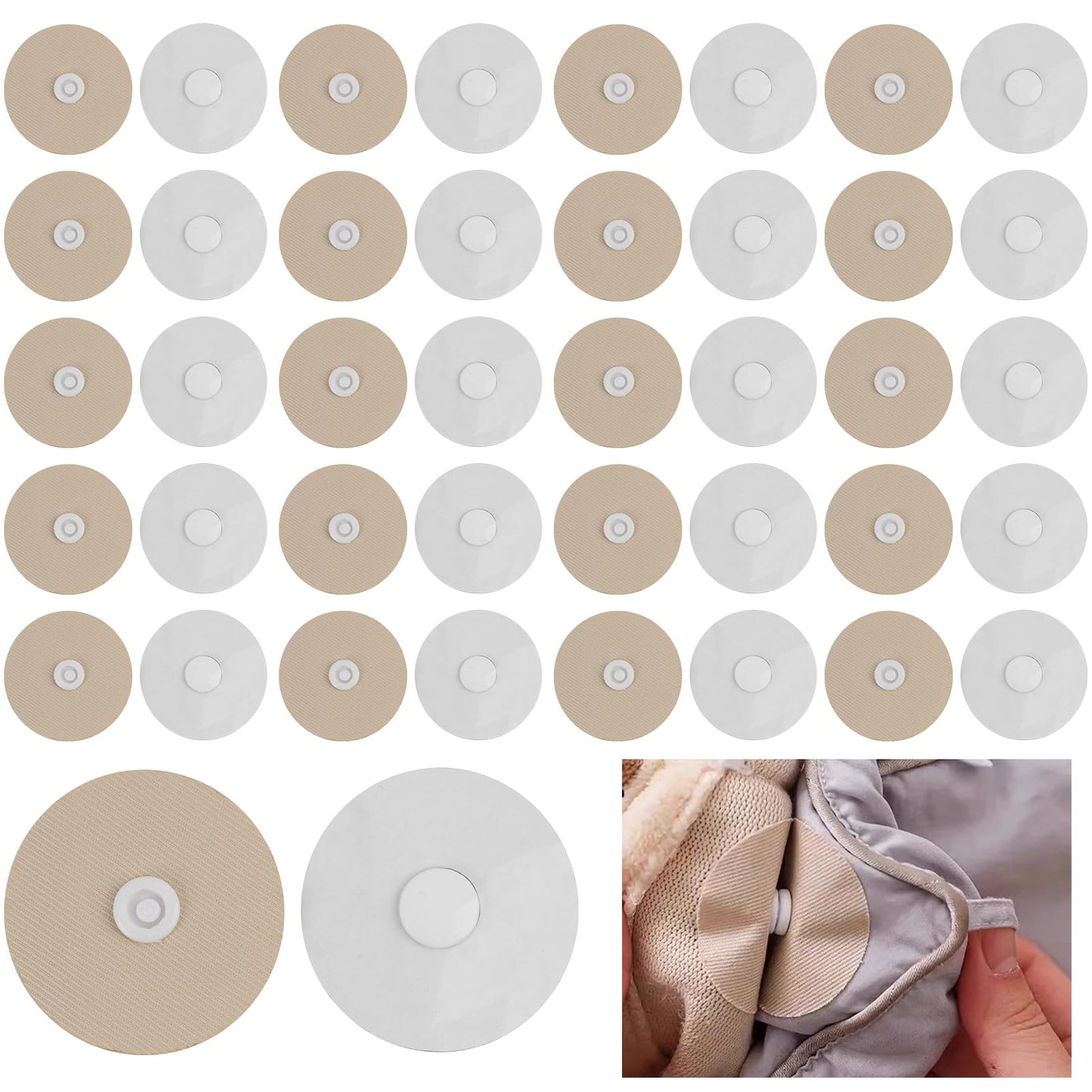 Duvet Clips - Duvet Clamps - Needle-Free Duvet Holders - Duvet Cover Clips - Sheet Clips - Anti-Slip - Bedding Accessories - Curtain Clips - Blanket Clips - Fastening Clips - Bedroom Gadgets - Home Accessories - White - 20 Pairs