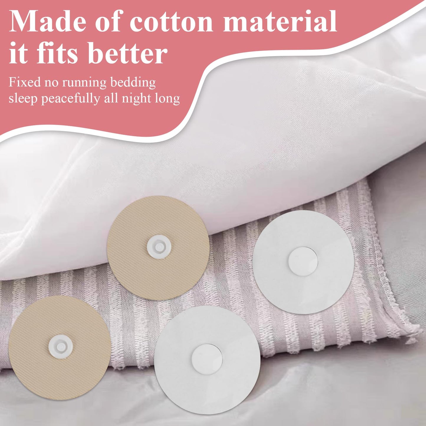 Duvet Clips - Duvet Clamps - Needle-Free Duvet Holders - Duvet Cover Clips - Sheet Clips - Anti-Slip - Bedding Accessories - Curtain Clips - Blanket Clips - Fastening Clips - Bedroom Gadgets - Home Accessories - White - 20 Pairs - Image 3
