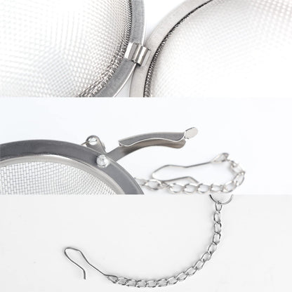 Stainless Steel Tea Egg - Loose Tea Filter - Tea Strainer - Tea Ball - Herb Ball - Spice Filter - Tea Infuser - Reusable Tea Bag - Kitchen Accessories - Gift for Tea Lover - Dishwasher Safe - Teapot Filter - Silver - 2 Pieces - Image 4