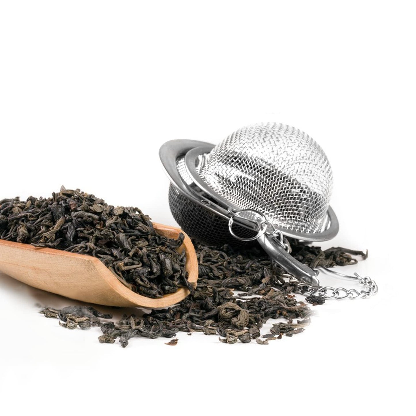 Stainless Steel Tea Egg - Loose Tea Filter - Tea Strainer - Tea Ball - Herb Ball - Spice Filter - Tea Infuser - Reusable Tea Bag - Kitchen Accessories - Gift for Tea Lover - Dishwasher Safe - Teapot Filter - Silver - 2 Pieces - Image 7