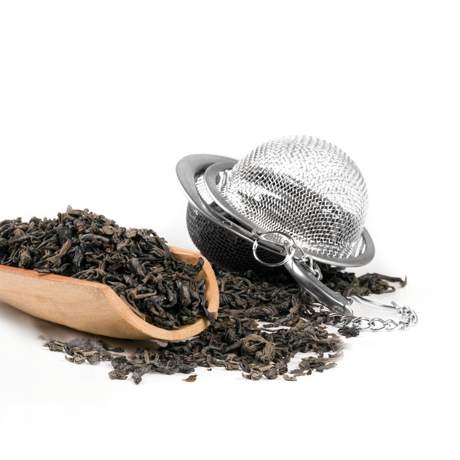 Stainless Steel Tea Egg - Loose Tea Filter - Tea Strainer - Tea Ball - Herb Ball - Spice Filter - Tea Infuser - Reusable Tea Bag - Kitchen Accessories - Gift for Tea Lover - Dishwasher Safe - Teapot Filter - Silver - 2 Pieces - Image 7