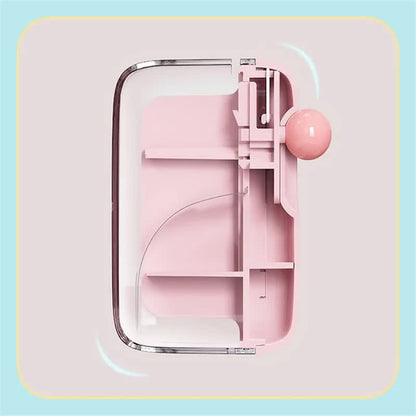 Dental Floss Dispenser - Toothpick Holder - Dental Floss Holder - Automatic Floss Box - Interdental Brush Storage - Travel Case - Oral Care - Bathroom Accessories - Portable - Refillable - Travel Size - Toiletries - Pink - 1 Piece - Image 8